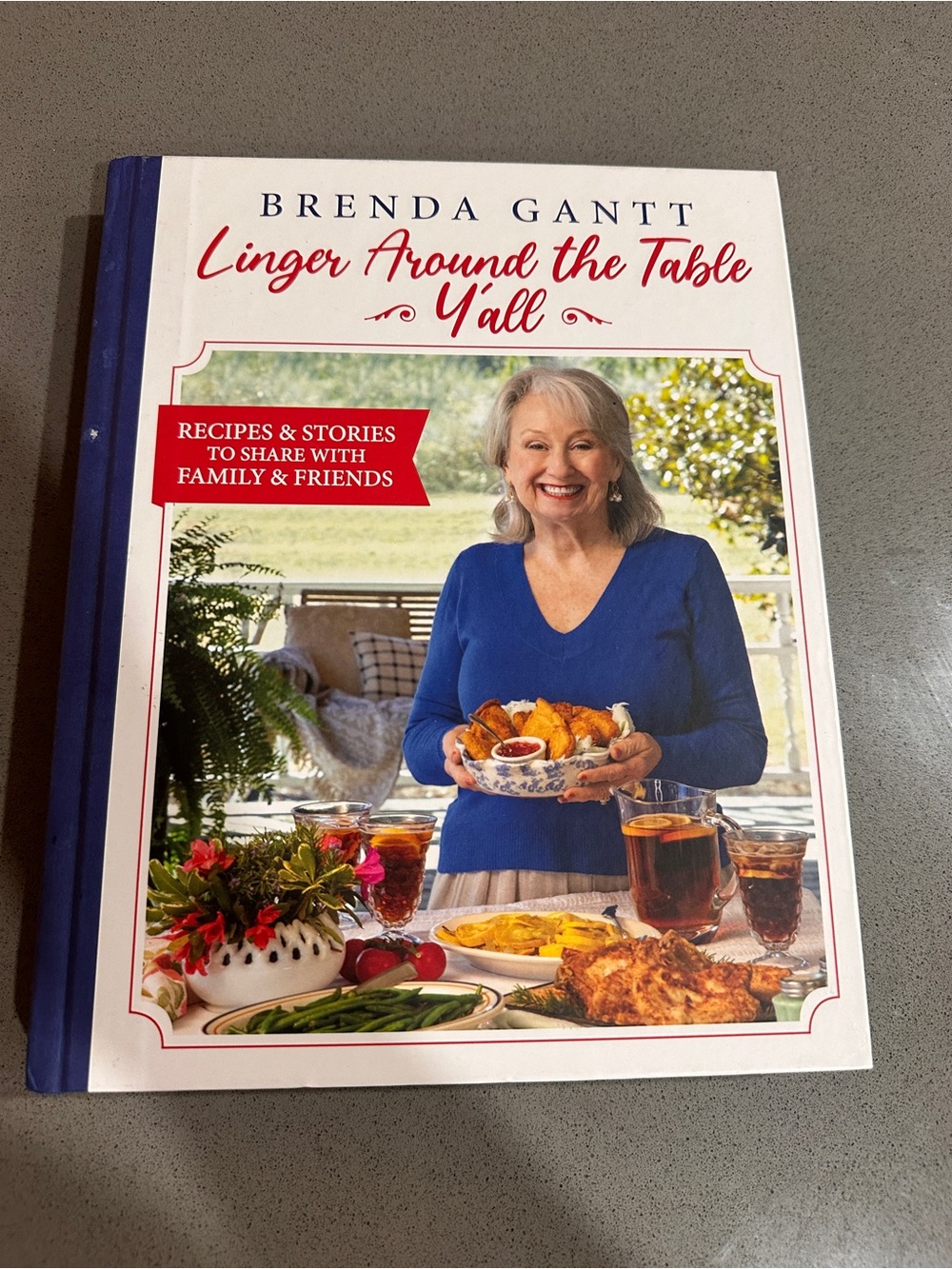 Linger Around the Table Y'all Cookbook - Blue